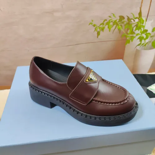 Replica Prada Leather Shoes For Men #1453229 $98.00 USD for Wholesale