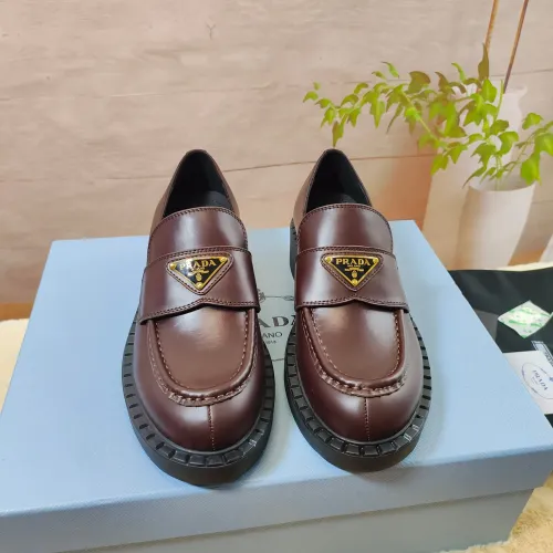 Replica Prada Leather Shoes For Men #1453229 $98.00 USD for Wholesale