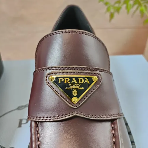 Replica Prada Leather Shoes For Men #1453229 $98.00 USD for Wholesale