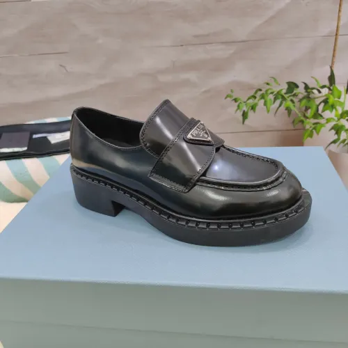 Replica Prada Leather Shoes For Men #1453231 $98.00 USD for Wholesale