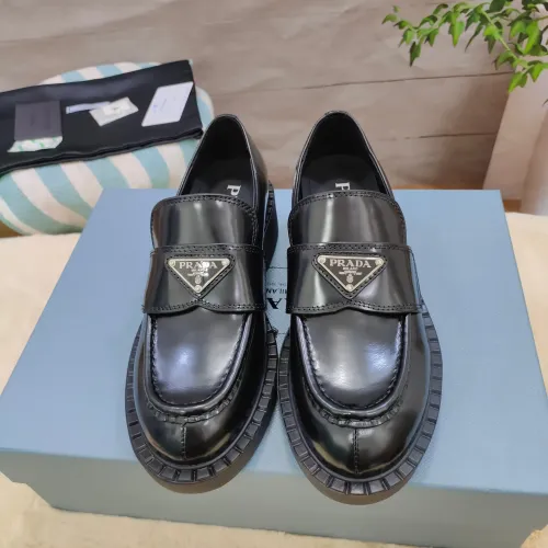 Replica Prada Leather Shoes For Men #1453231 $98.00 USD for Wholesale