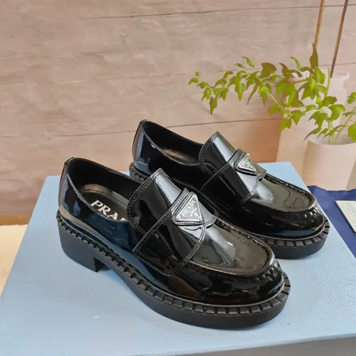 Wholesale Prada Leather Shoes For Men #1453233 $98.00 USD, Wholesale Quality Replica Prada Leather Shoes