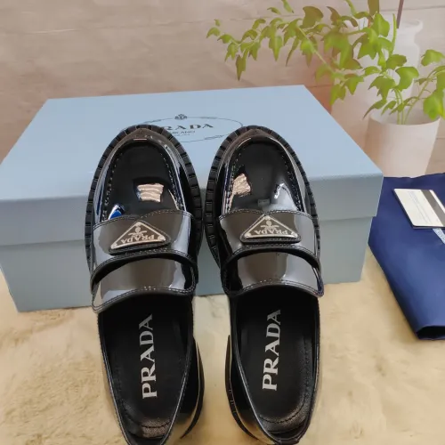 Replica Prada Leather Shoes For Men #1453233 $98.00 USD for Wholesale