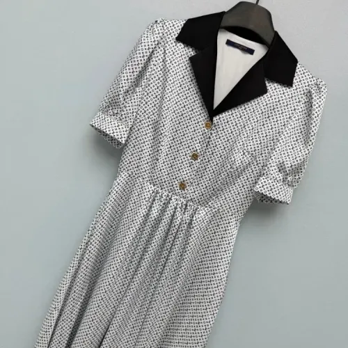 Replica Louis Vuitton LV Dresses Short Sleeved For Women #1453234 $128.00 USD for Wholesale