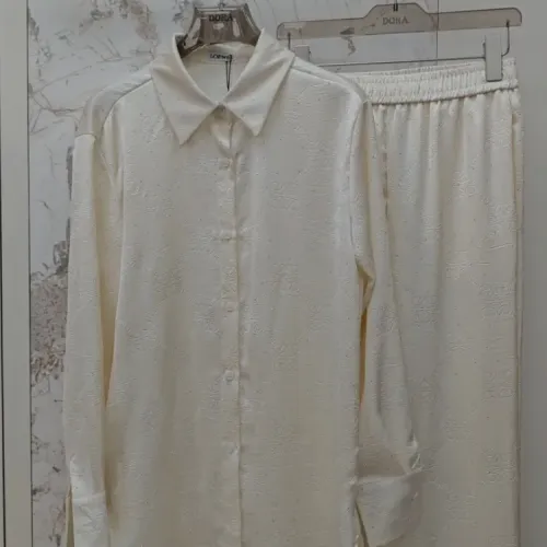 Wholesale LOEWE Pajamas Long Sleeved For Women #1453236 $92.00 USD, Wholesale Quality Replica LOEWE Tracksuits