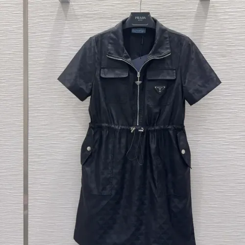 Wholesale Prada Dresses Short Sleeved For Women #1453238 $82.00 USD, Wholesale Quality Replica Prada Dresses