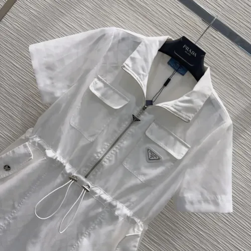 Replica Prada Dresses Short Sleeved For Women #1453239 $82.00 USD for Wholesale