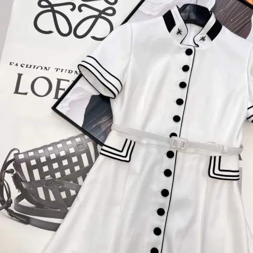 Replica Christian Dior Dresses Short Sleeved For Women #1453240 $140.00 USD for Wholesale