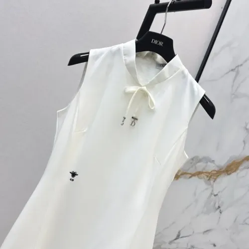 Replica Christian Dior Dresses Sleeveless For Women #1453244 $76.00 USD for Wholesale