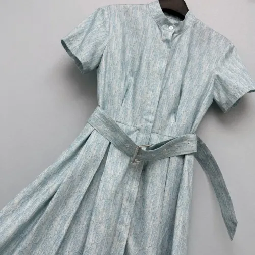 Replica Christian Dior Dresses Short Sleeved For Women #1453246 $132.00 USD for Wholesale