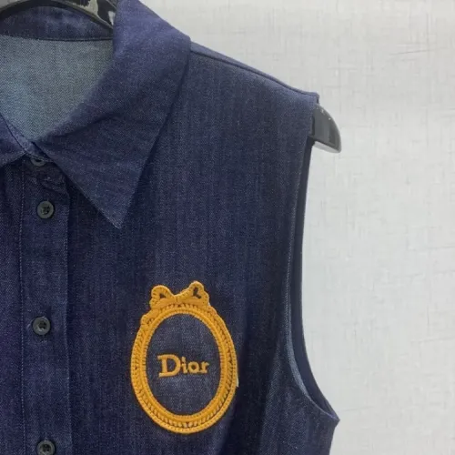 Replica Christian Dior Dresses Sleeveless For Women #1453248 $76.00 USD for Wholesale