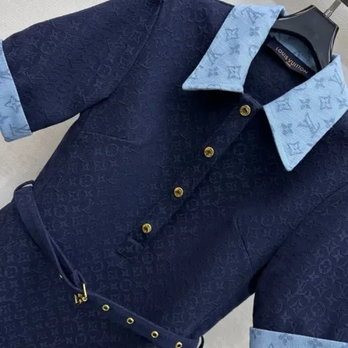 Replica Louis Vuitton LV Dresses Short Sleeved For Women #1453295 $130.00 USD for Wholesale
