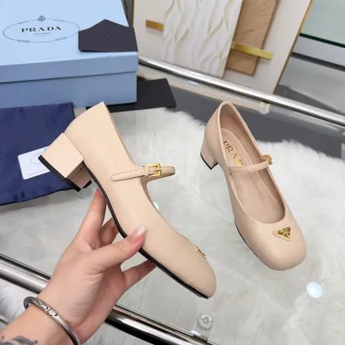 Replica Prada High-heeled Shoes For Women #1453364 $102.00 USD for Wholesale