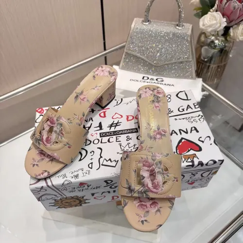 Replica Dolce & Gabbana D&G Slippers For Women #1453395 $88.00 USD for Wholesale
