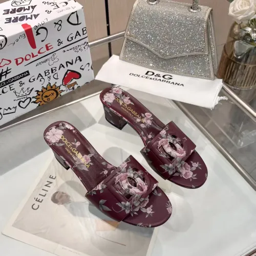 Replica Dolce & Gabbana D&G Slippers For Women #1453397 $88.00 USD for Wholesale