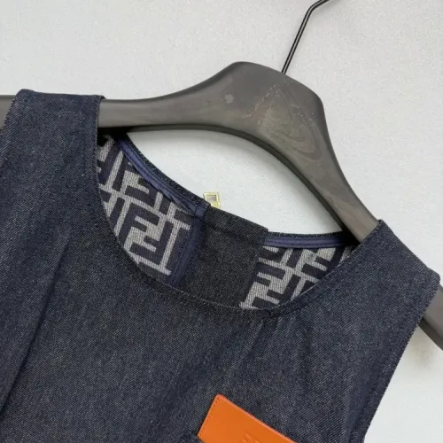 Replica Fendi Dresses Sleeveless For Women #1453462 $122.00 USD for Wholesale
