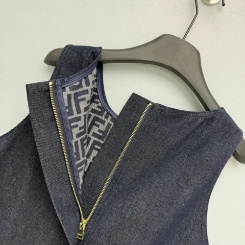 Replica Fendi Dresses Sleeveless For Women #1453462 $122.00 USD for Wholesale