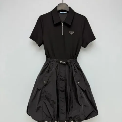 Wholesale Prada Dresses Short Sleeved For Women #1453465 $128.00 USD, Wholesale Quality Replica Prada Dresses