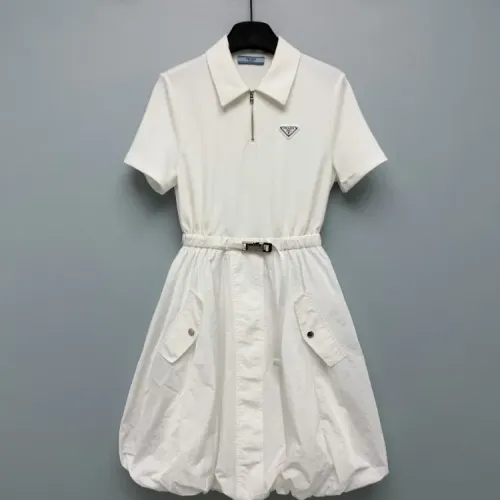 Wholesale Prada Dresses Short Sleeved For Women #1453466 $128.00 USD, Wholesale Quality Replica Prada Dresses