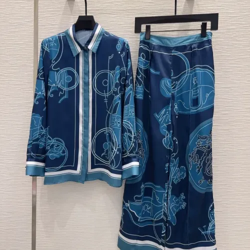 Wholesale Hermes Pajamas Long Sleeved For Women #1453467 $88.00 USD, Wholesale Quality Replica Hermes Tracksuits