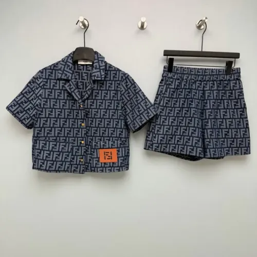 Wholesale Fendi Tracksuits Short Sleeved For Women #1453482 $135.00 USD, Wholesale Quality Replica Fendi Tracksuits
