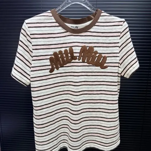 Wholesale MIU MIU T-Shirts Short Sleeved For Women #1453487 $56.00 USD, Wholesale Quality Replica MIU MIU T-Shirts