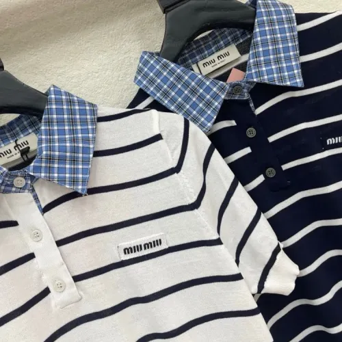 Replica MIU MIU T-Shirts Short Sleeved For Women #1453542 $72.00 USD for Wholesale