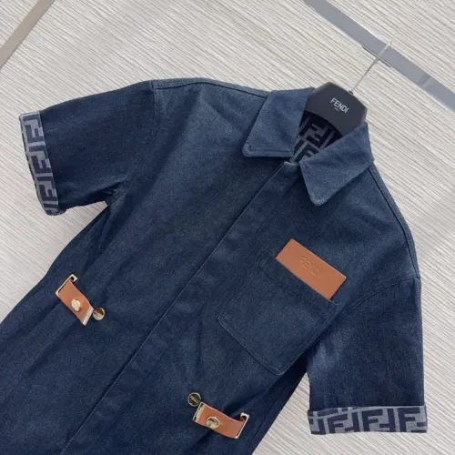 Replica Fendi Dresses Short Sleeved For Women #1453547 $132.00 USD for Wholesale