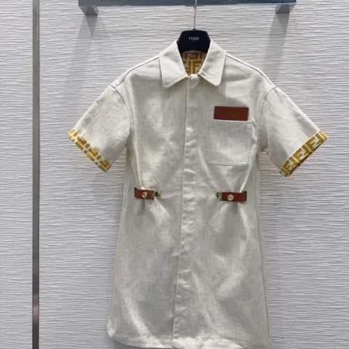 Wholesale Fendi Dresses Short Sleeved For Women #1453548 $132.00 USD, Wholesale Quality Replica Fendi Dresses