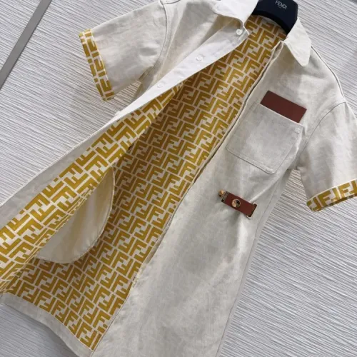 Replica Fendi Dresses Short Sleeved For Women #1453548 $132.00 USD for Wholesale