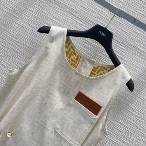 Replica Fendi Dresses Sleeveless For Women #1453549 $130.00 USD for Wholesale