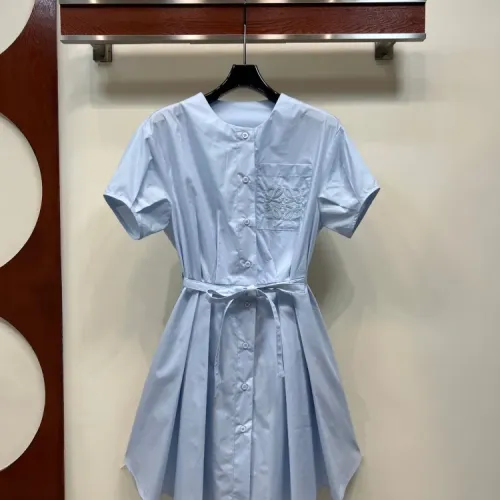 Wholesale LOEWE Dresses Short Sleeved For Women #1453552 $128.00 USD, Wholesale Quality Replica LOEWE Dresses