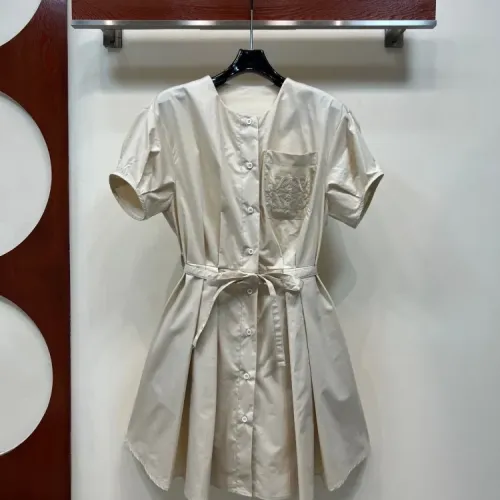 Wholesale LOEWE Dresses Short Sleeved For Women #1453555 $128.00 USD, Wholesale Quality Replica LOEWE Dresses