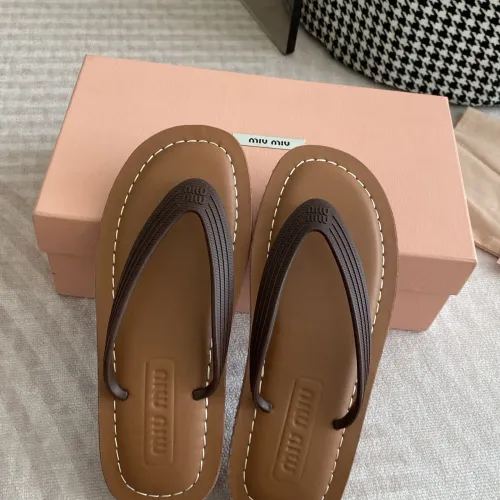 Replica MIU MIU Slippers For Women #1453559 $72.00 USD for Wholesale