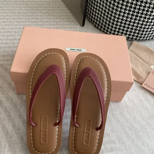 Replica MIU MIU Slippers For Women #1453560 $72.00 USD for Wholesale