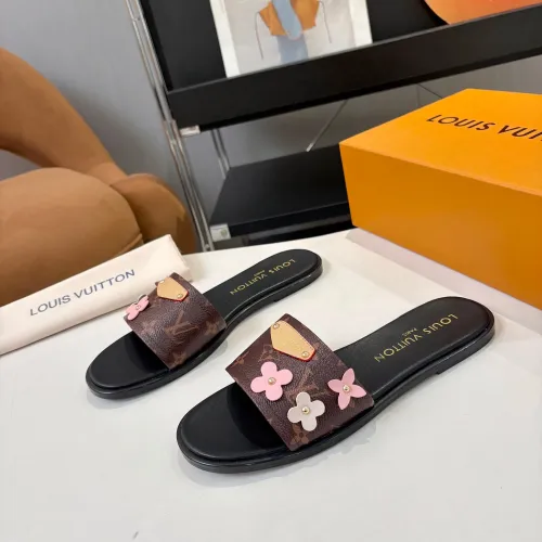 Wholesale Louis Vuitton Slippers For Women #1453570 $85.00 USD, Wholesale Quality Replica Louis Vuitton Slippers
