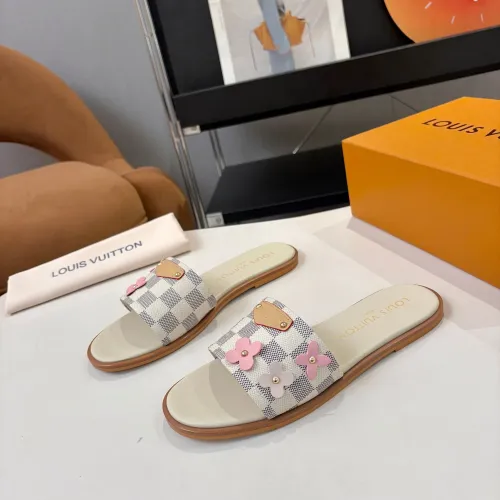 Wholesale Louis Vuitton Slippers For Women #1453571 $85.00 USD, Wholesale Quality Replica Louis Vuitton Slippers