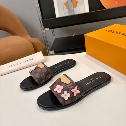Wholesale Louis Vuitton Slippers For Women #1453572 $85.00 USD, Wholesale Quality Replica Louis Vuitton Slippers