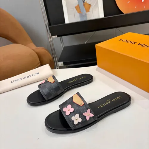 Wholesale Louis Vuitton Slippers For Women #1453573 $85.00 USD, Wholesale Quality Replica Louis Vuitton Slippers