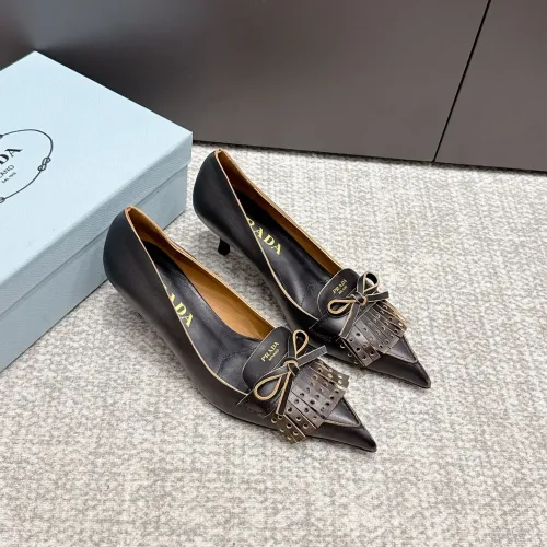 Replica Prada High-heeled Shoes For Women #1453593 $108.00 USD for Wholesale