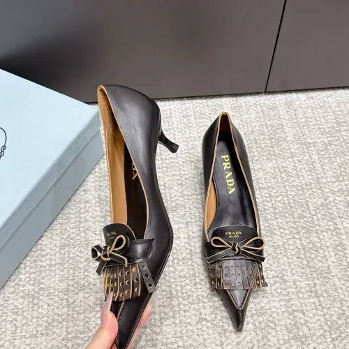 Replica Prada High-heeled Shoes For Women #1453593 $108.00 USD for Wholesale