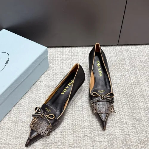 Replica Prada High-heeled Shoes For Women #1453593 $108.00 USD for Wholesale