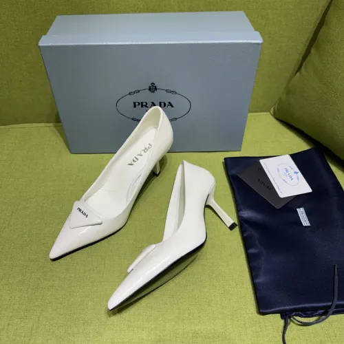 Wholesale Prada High-heeled Shoes For Women #1453625 $105.00 USD, Wholesale Quality Replica Prada High-heeled Shoes