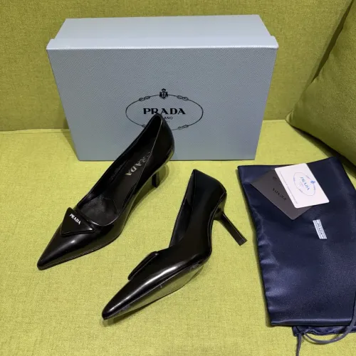 Wholesale Prada High-heeled Shoes For Women #1453626 $105.00 USD, Wholesale Quality Replica Prada High-heeled Shoes
