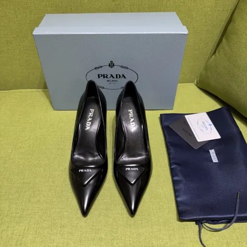 Replica Prada High-heeled Shoes For Women #1453626 $105.00 USD for Wholesale