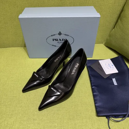 Replica Prada High-heeled Shoes For Women #1453626 $105.00 USD for Wholesale