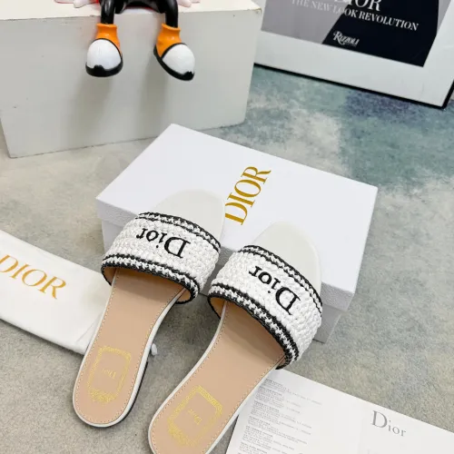 Replica Christian Dior Slippers For Women #1453637 $92.00 USD for Wholesale