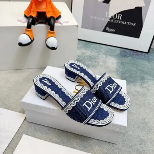 Replica Christian Dior Slippers For Women #1453680 $85.00 USD for Wholesale