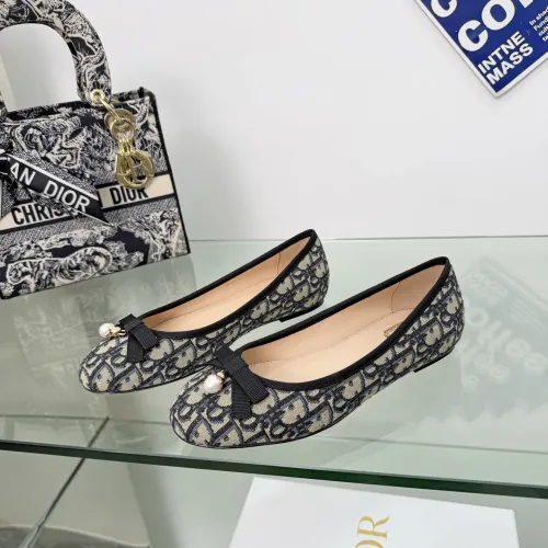 Wholesale Christian Dior Flat Shoes For Women #1453692 $88.00 USD, Wholesale Quality Replica Christian Dior Flat Shoes