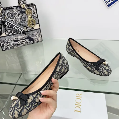 Replica Christian Dior Flat Shoes For Women #1453692 $88.00 USD for Wholesale